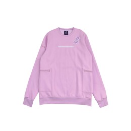 Customized purple round neck sweater design zipper pocket front chest zipper sweater garment factory Z566 Customized purple round neck sweater design zipper pocket front chest zipper sweater garment factory Z566